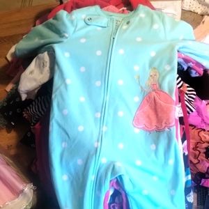 Five different colors full onesies with feet from Carter's new